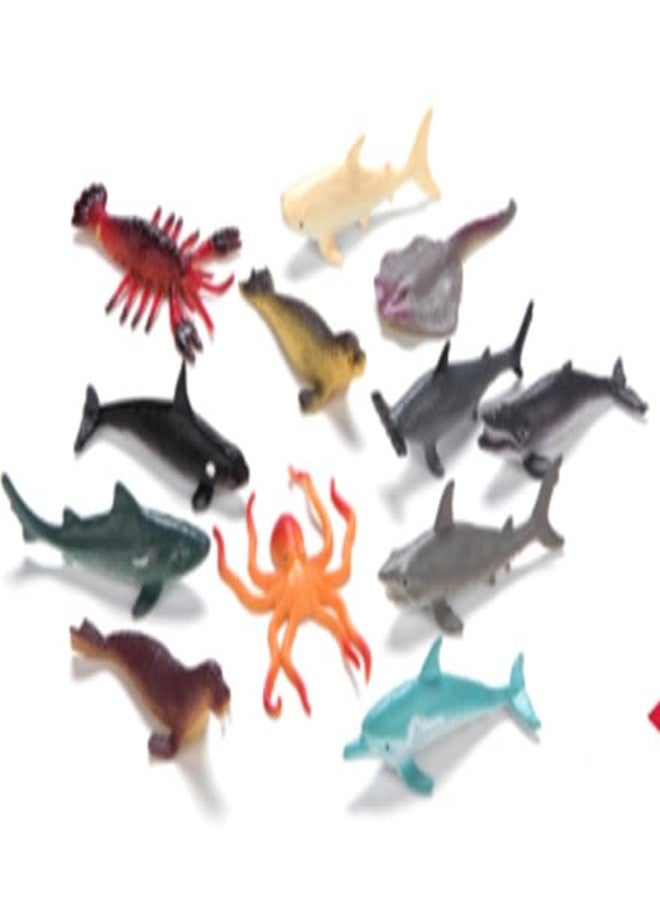 DIMAZO Small Kids Sea & Wild Animal Toys Sets for Fun, Educational, Spark Imagination and Learning (Multi Choice Sets) (Marine Animals) 12pcs - Image 1